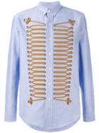Palm Angels - Ribbon Detail Shirt - Men - Cotton/polyester/metallic Fibre - 46, Blue, Cotton/polyester/metallic Fibre