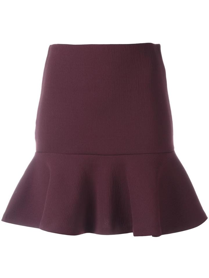 Mcq Alexander Mcqueen Peplum Mini Skirt, Women's, Size: Medium, Red, Polyamide/polyester/spandex/elastane