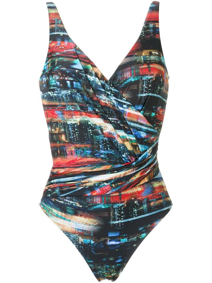 Lygia & Nanny Abstract Print Swimsuit, Women's, Size: 40, Black, Polyamide/spandex/elastane