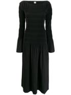 Toteme Fanano Pleated Midi Dress - Black