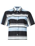 Dolce & Gabbana Striped Shirt, Women's, Size: 44, Blue, Cotton