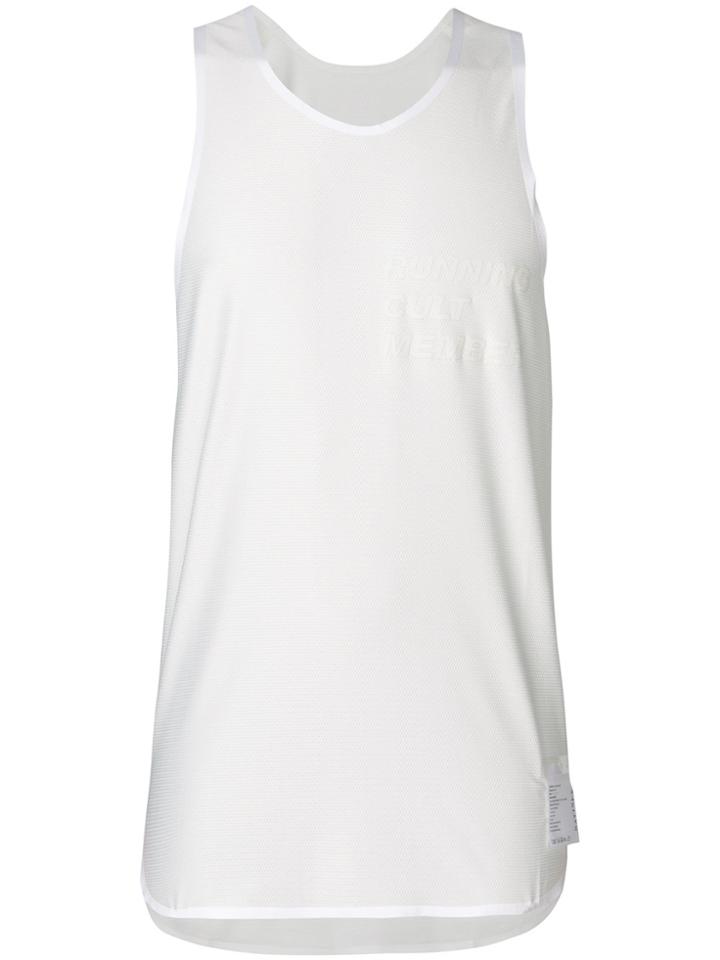 Satisfy Mesh Singlet Tank Top - White