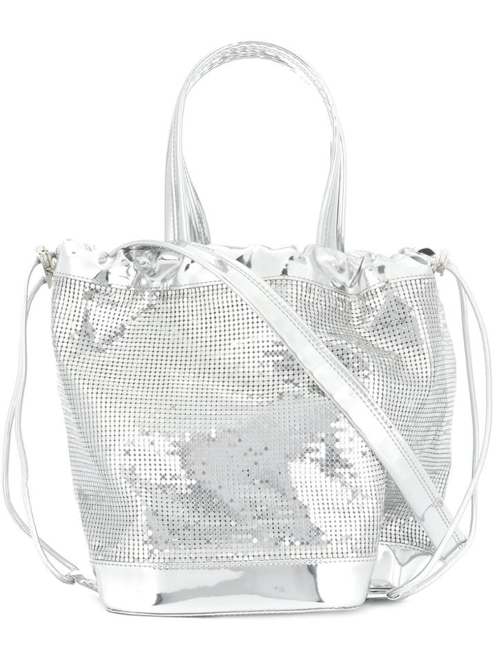 Paco Rabanne Mirrored Bucket Bag - Metallic