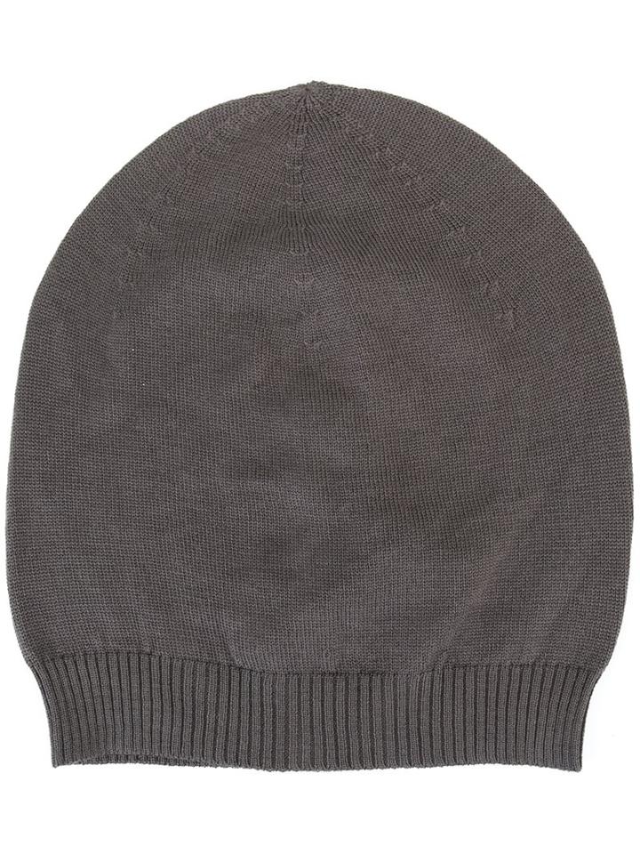 Rick Owens - Knit Beanie - Women - Virgin Wool - One Size, Grey, Virgin Wool
