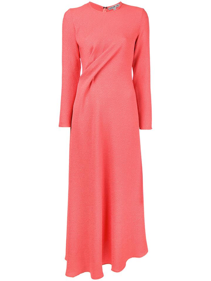 Edeline Lee - Twist Front Dress - Women - Polyester/spandex/elastane - 8, Pink/purple, Polyester/spandex/elastane