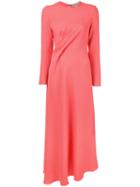 Edeline Lee - Twist Front Dress - Women - Polyester/spandex/elastane - 8, Pink/purple, Polyester/spandex/elastane