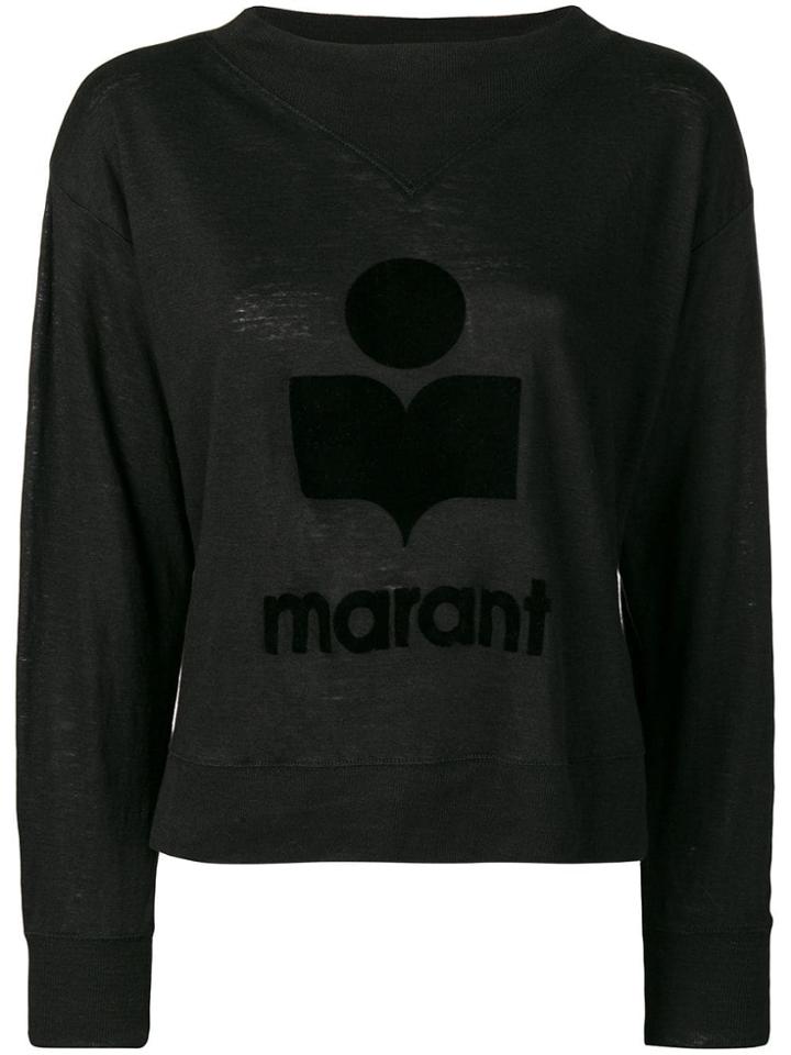 Isabel Marant Étoile Tone On Tone Logo Jumper - Black