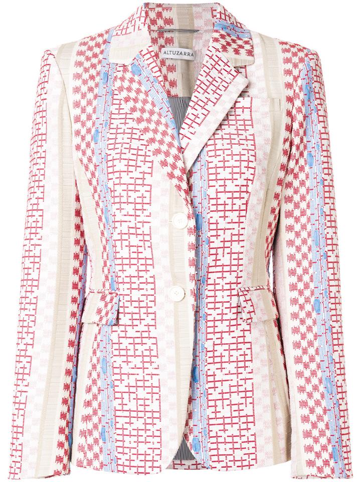 Altuzarra Geometric Printed Notch Collar Blazer - Multicolour