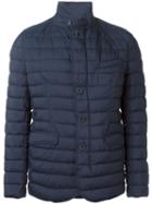 Herno Padded Button Jacket, Men's, Size: 52, Blue, Polyamide/polyurethane/polyester