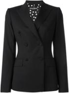 Dolce & Gabbana Double Breasted Blazer, Women's, Size: 42, Black, Polyester/spandex/elastane/wool
