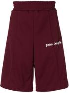 Palm Angels Oversized Track Shorts - Red