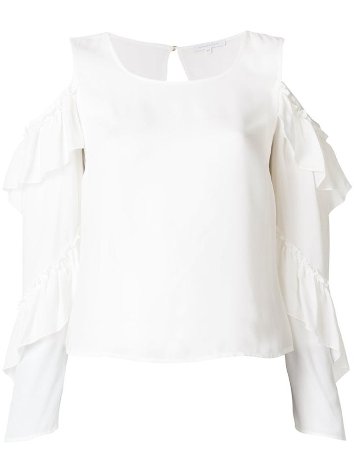 Patrizia Pepe Cold Shoulder Blouse - White