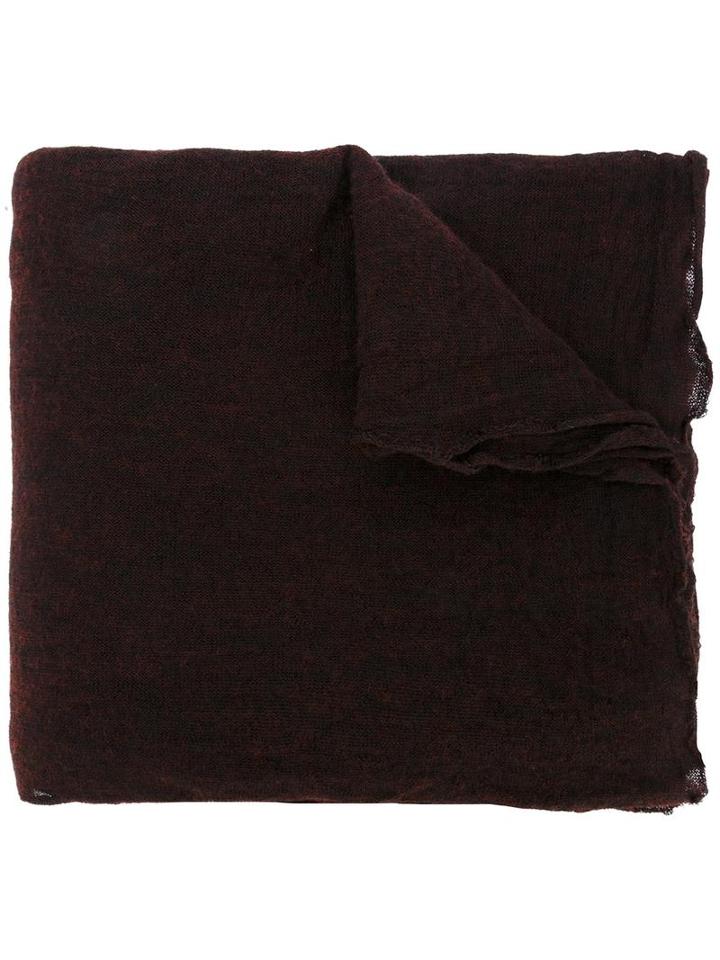 Faliero Sarti Raw Edge Scarf, Women's, Red, Silk/cashmere