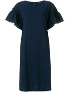 Steffen Schraut Ruffled Sleeve Dress - Blue