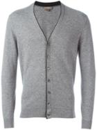 N.peal Contrast Edge Cardigan, Men's, Size: Xxl, Grey, Cashmere