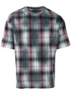 Lanvin Checked Pattern T-shirt, Men's, Size: Xs, Grey, Virgin Wool