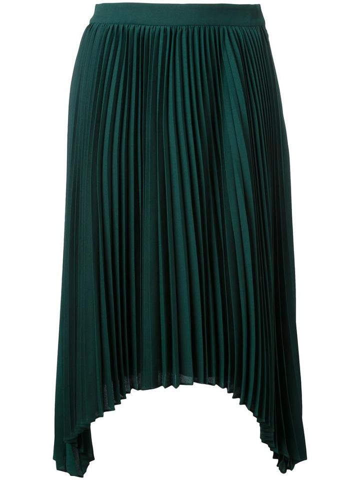 Le Ciel Bleu Pleated Skirt, Women's, Size: 36, Green, Polyester