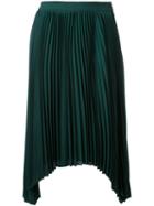 Le Ciel Bleu Pleated Skirt, Women's, Size: 36, Green, Polyester