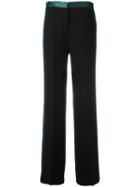 Victoria Victoria Beckham - High-rise Tailored Trousers - Women - Silk/polyester/viscose - 10, Black, Silk/polyester/viscose