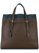 Furla Giove Tote Bag, Men's, Brown, Calf Leather