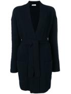 Pringle Of Scotland Cable Knit Cardigan In Indigo - Blue