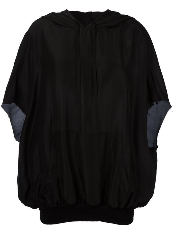 Unravel Project - Hooded Blouse - Women - Silk/polyurethane - S, Women's, Black, Silk/polyurethane