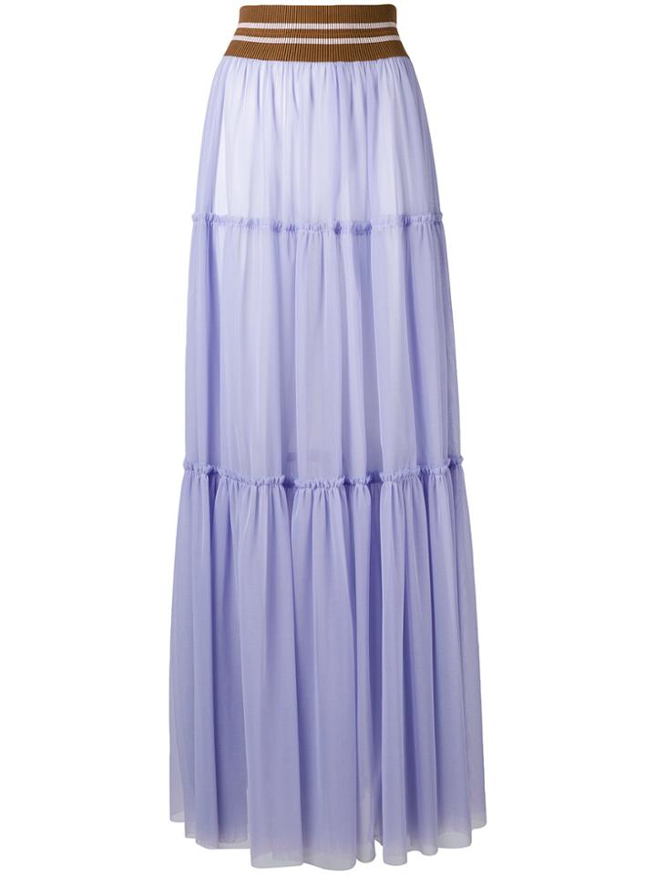 Circus Hotel Paneled Tulle Skirt - Pink & Purple