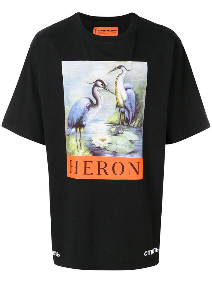 Heron Preston Logo Print T-shirt - Black