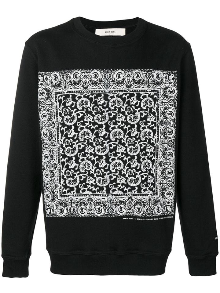 Damir Doma Printed Crewneck Sweatshirt - Black