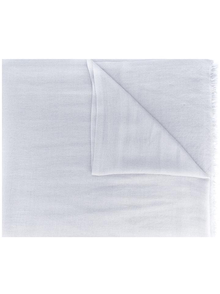 Faliero Sarti - Frayed Scarf - Women - Silk/cashmere - One Size, Women's, Grey, Silk/cashmere