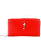 Fendi Zip Around Wallet - Red