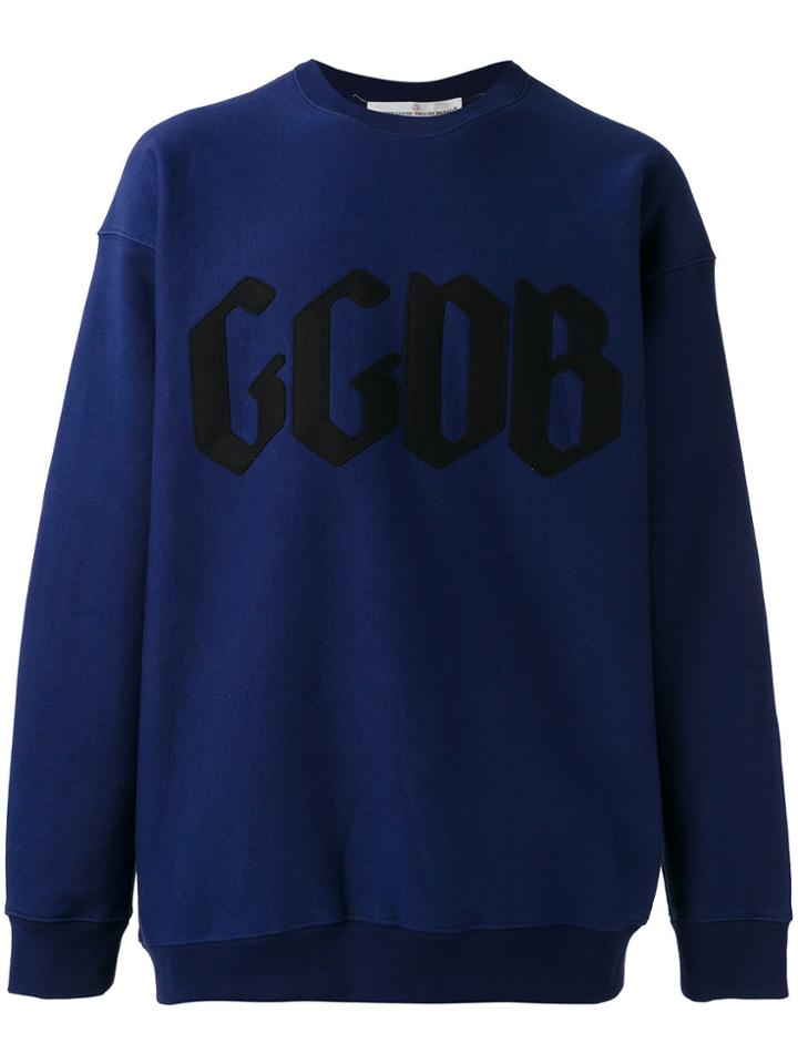 Golden Goose Deluxe Brand Logo Print Sweatshirt - Blue