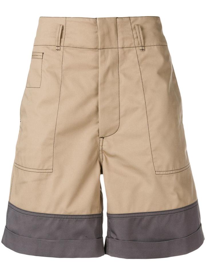 Marni Two-tone Shorts - Neutrals