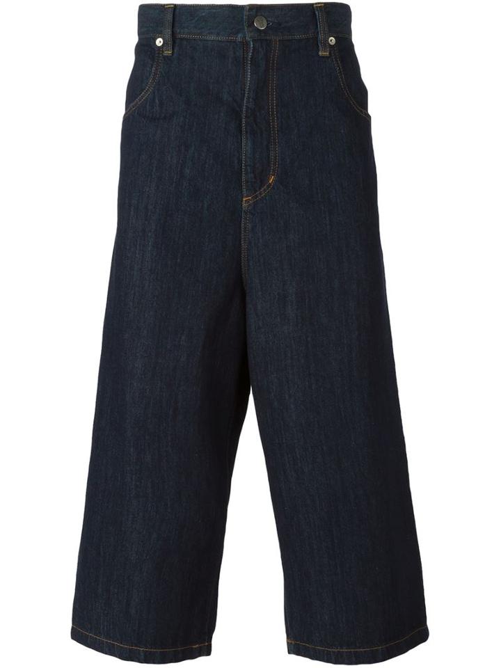 Société Anonyme Cropped Trousers, Adult Unisex, Size: Small, Blue, Cotton