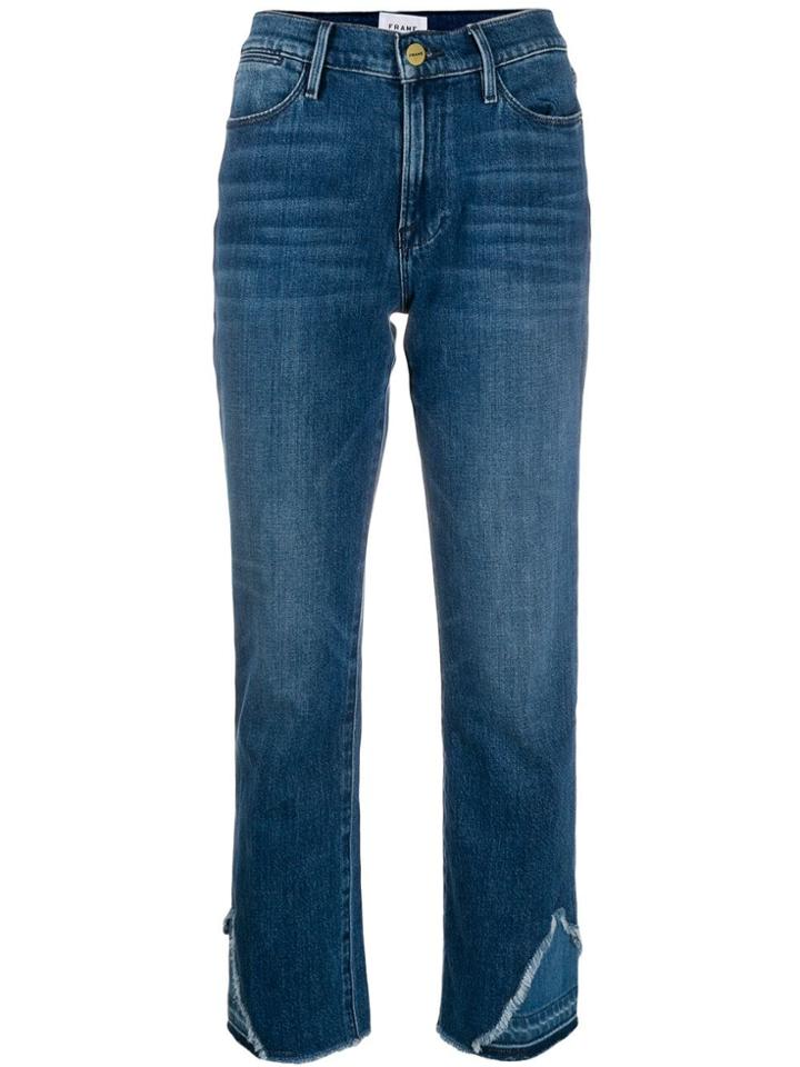 Frame Distressed-ankle Jeans - Blue