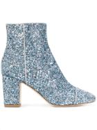 Polly Plume Ally Sparkling Sequin Boots - Blue