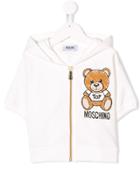 Moschino Kids Logo Bear Hoodie - White