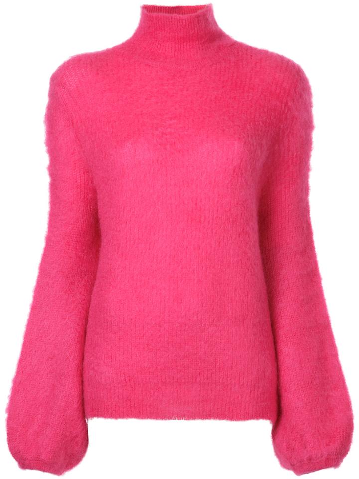 G.v.g.v. Balloon Sleeve Polo Jumper - Pink & Purple