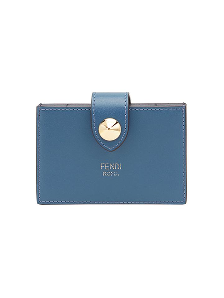 Fendi Gusseted Card Holder - Blue