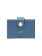 Fendi Gusseted Card Holder - Blue