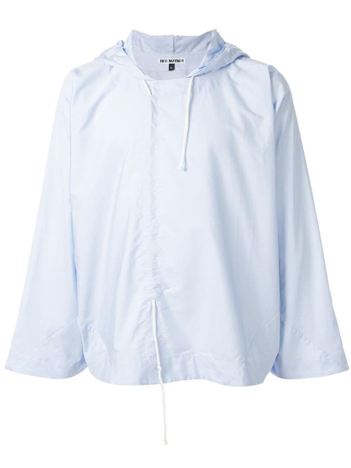 Hed Mayner Drawstring Hood Shirt - Blue