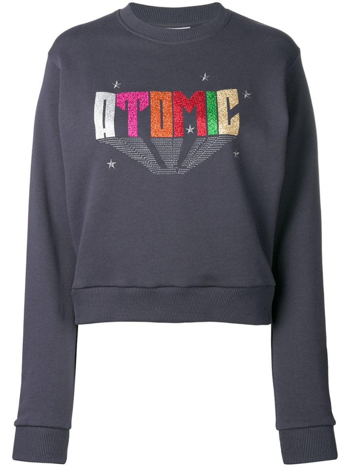 Chiara Ferragni Metallic Print Sweatshirt - Grey