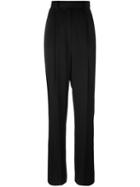 Lanvin High Rise Wide Trousers, Women's, Size: 36, Black, Silk/acetate/viscose