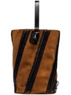Proenza Schouler Orange Hex Suede And Leather Bucket Backpack - Brown