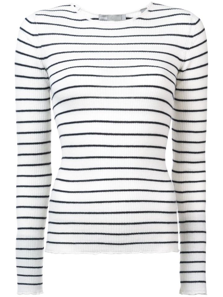 Vince Striped Sweater - White