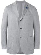 Lardini Classic Blazer, Men's, Size: 48, Grey, Cotton