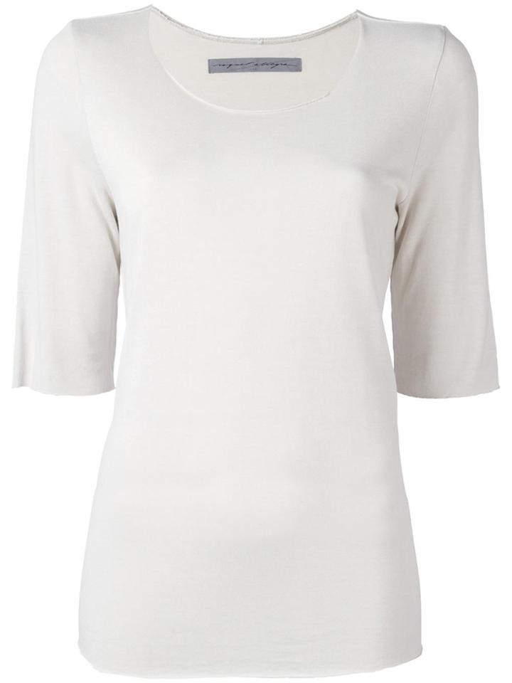 Raquel Allegra Raw Hem Top - Nude & Neutrals