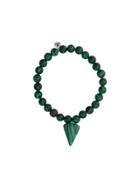 Lord And Lord Designs Dagger Pendant Beaded Bracelet - Green