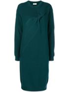 Carven Twisted Cable Sweater Dress - Green