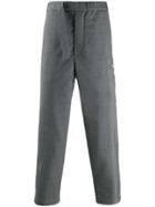 Oamc Cropped Jersey Trousers - Grey